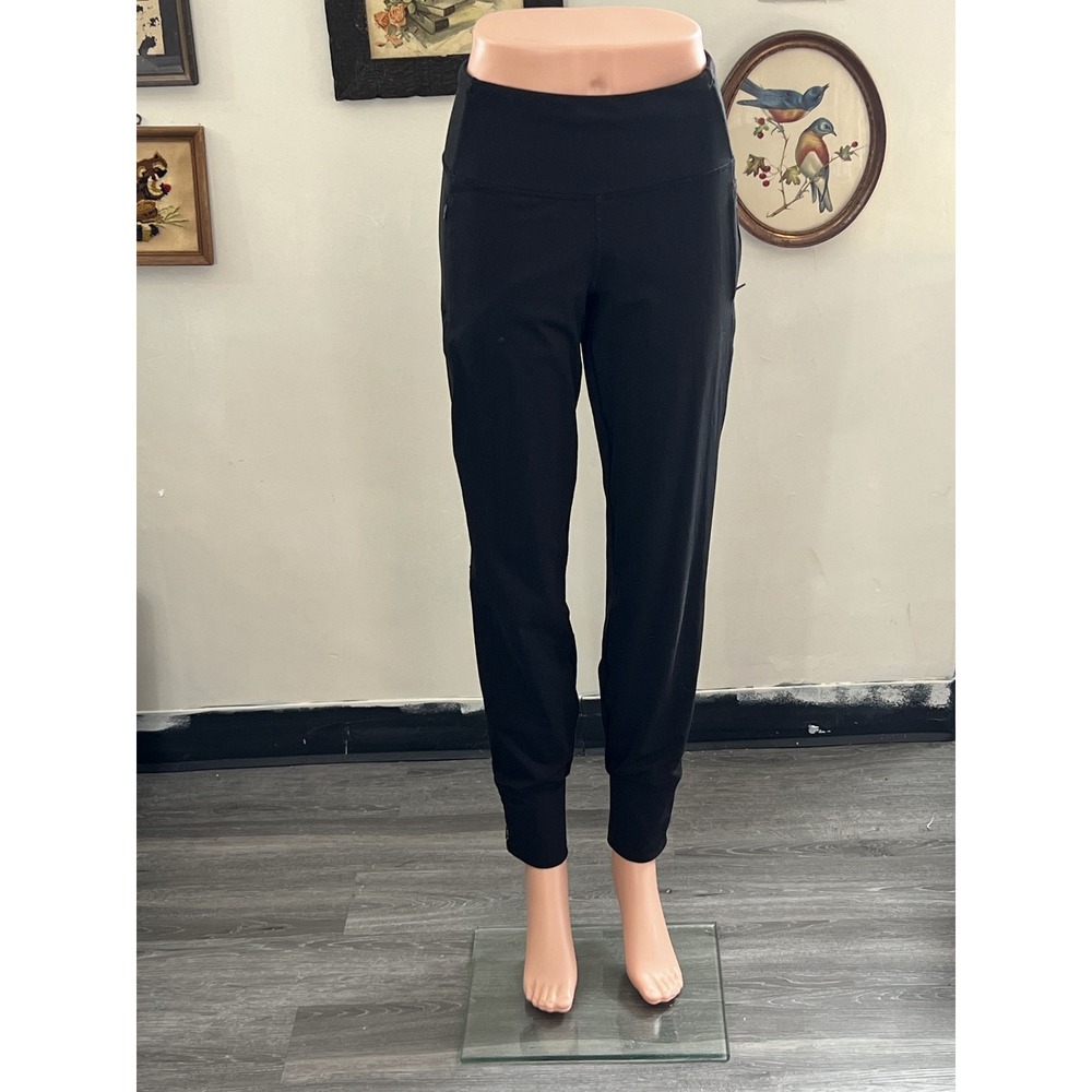 Lululemon Black Performance Jogger Pants Tapered Leg Size 4
